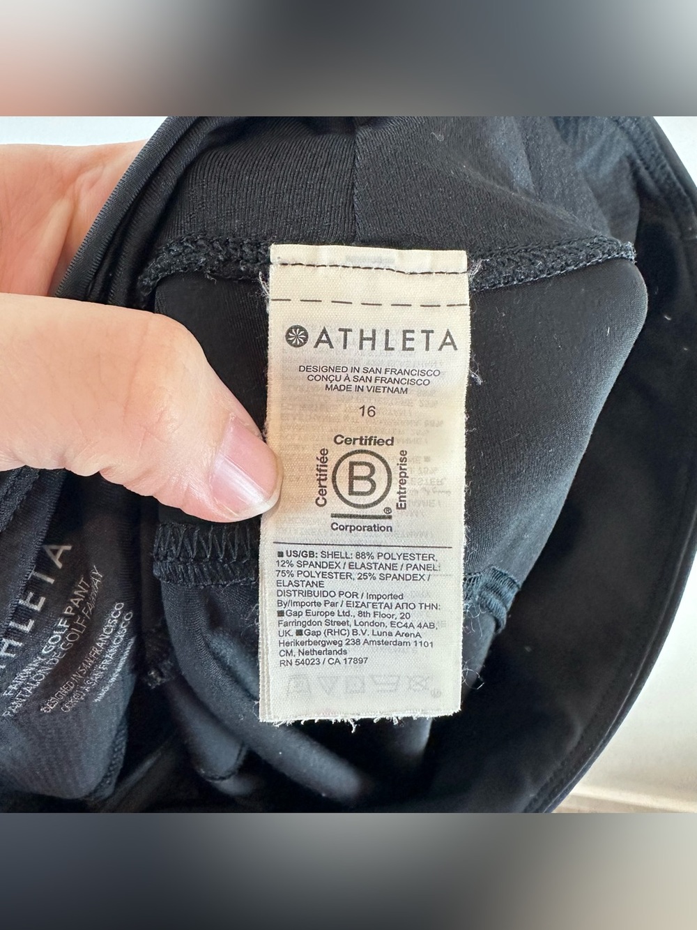Athleta Black Fairway High Rise Casual Preppy Golf Pants Size 16 - Picture 6 of 8